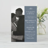 書道クラシック写真QRコードエレガントな結婚式 招待状 (スタンド正面)