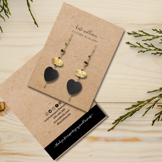 書道クラフトイヤリング表示カード 名刺