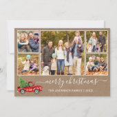 書道クラフトクリスマスレッドトラック5写真 シーズンカード (正面)