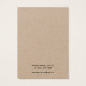 書道クラフトタイポグラフィイヤリングディスプレイカード (裏面)