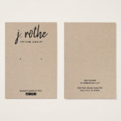 書道クラフト手作りイヤリングディスプレイ (正面&裏面)