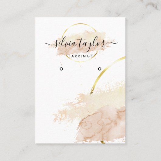 書道クラフト紙イヤリング表示カードロゴ 名刺 (正面)