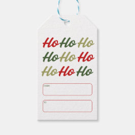 書道クリスマスの Ho Ho Ho ギフトタグ