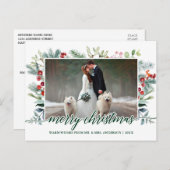 書道クリスマスグリーン結婚リーのフォトグリーン ポストカード (正面/裏面)