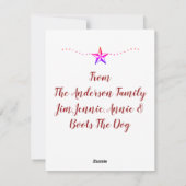 書道クリスマスツリーと新年の休日 シーズンカード (裏面)