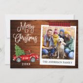 書道クリスマストラックウッドプレイドクラフトテープ シーズンカード (正面)