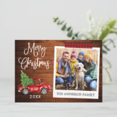 書道クリスマストラックウッドプレイドクラフトテープ シーズンカード (スタンド正面)