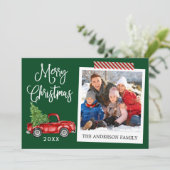 書道クリスマストラックストライプのクラフトテープ シーズンカード (スタンド正面)