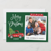 書道クリスマストラックヴィンテージクラフトテープ シーズンカード (正面)