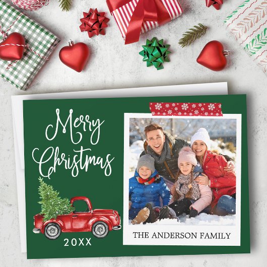 書道クリスマストラックヴィンテージクラフトテープ シーズンカード