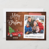 書道クリスマストラック木工芸品テープ シーズンカード (正面)