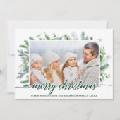 書道クリスマスパイン緑の写真 シーズンカード (正面)
