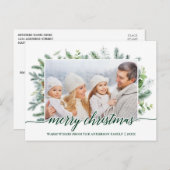 書道クリスマスパイン緑の写真 ポストカード (正面/裏面)
