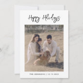 書道クリスマスファミリー写真ホリデーカード シーズンカード (正面)