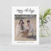 書道クリスマスファミリー写真ホリデーカード シーズンカード (スタンド正面)