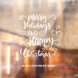 書道クリスマスホリデー会社名 ウィンドウサイン