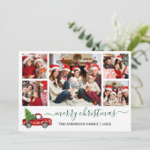 書道クリスマスレッドトラック5フォトグリーン シーズンカード (スタンド正面)