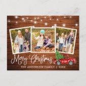 書道クリスマスヴィンテージトラックウッド3写真 ポストカード (正面)