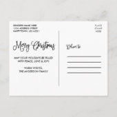 書道クリスマスヴィンテージトラックウッド4写真 ポストカード (裏面)