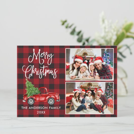 書道クリスマスヴィンテージトラック2フォトプレイド シーズンカード (スタンド正面)