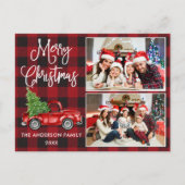 書道クリスマスヴィンテージトラック2フォトプレイド ポストカード (正面)