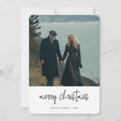 書道クリスマス海ブルー海事写真 シーズンカード (正面)