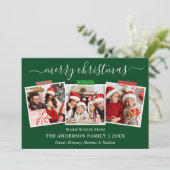 書道クリスマス3フォトクラフトテープグリーン シーズンカード (スタンド正面)