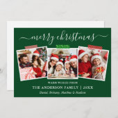 書道クリスマス3フォトクラフトテープグリーン シーズンカード (正面/裏面)