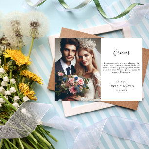 書道グラシアスペインのス結婚の感謝 カード