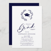 書道グラッドキャップリース海軍卒業会 招待状 (正面/裏面)