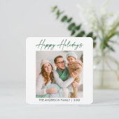 書道グリーンインクフォトミニマリスト シーズンカード (スタンド正面)