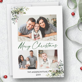 書道グリーンインク3写真グリーンリーベリー シーズンカード