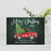 書道グリーンウッドトラッククリスマスフォトバック シーズンカード (スタンド正面)