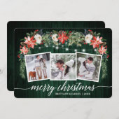 書道グリーンウッド3フォトウォーターカラーフローラ シーズンカード (正面/裏面)