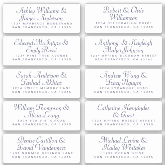 書道ゲスト住所 シール注文6"または8"! シール (正面)