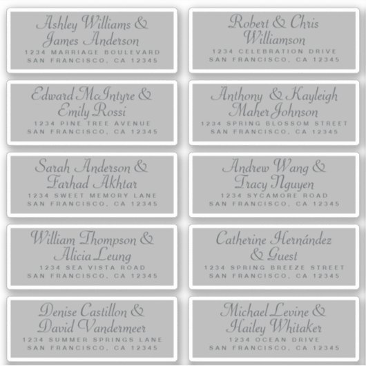 書道ゲスト住所 シール注文6"または8"! シール (正面)