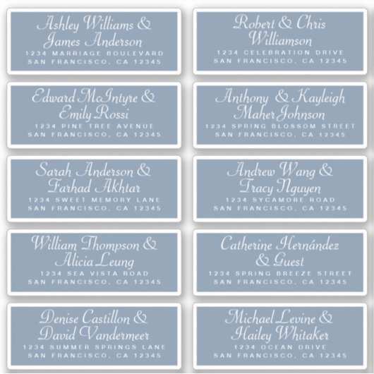 書道ゲスト住所 シール注文6"または8"! シール (正面)