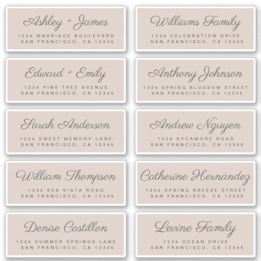 書道ゲスト住所 シール注文6"または8"! シール (正面)