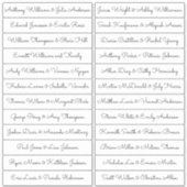 書道ゲスト名ラベルホワイト – Sacramento シール (正面)