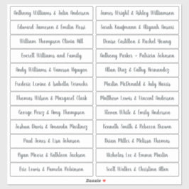 書道ゲスト名ラベル白 シール