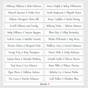 書道ゲスト名ラベル白 シール