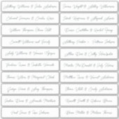 書道ゲスト名ラベル白 シール (正面)