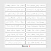 書道ゲスト名ラベル白 シール (シート)