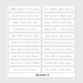 書道ゲスト名ラベル白 シール