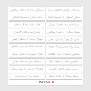 書道ゲスト名ラベル白 シール