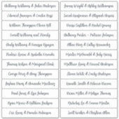 書道ゲスト名ラベル白 シール (正面)