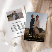 書道ゴールドフォイルありがとう |の結婚写真 箔シーズンカード