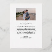 書道ゴールドフォイルありがとう |の結婚写真 箔シーズンカード (裏面)