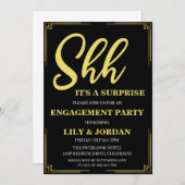 書道サプライズ婚約パーティ招待状 招待状 (正面/裏面)