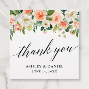 書道サンゴフローラ結婚の感謝 フェイバータグ